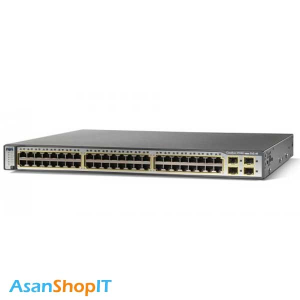 سوئیچ 48 پورت سیسکو مدل WS-C3750G-48PS-S (کارکرده)