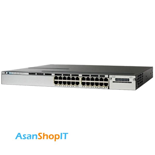 سوئیچ 24 پورت سیسکو مدل WS-C3750X-24P-E (کارکرده)