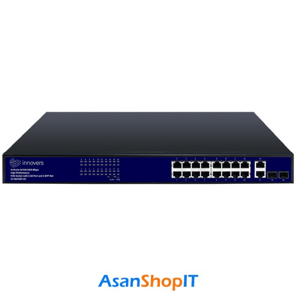 سوئیچ 16 پورت POE اینوورس مدل IN-10016GP-2C