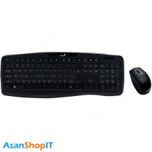 کیبورد و موس وایرلس جنیوس مدل KB-8000X Combo