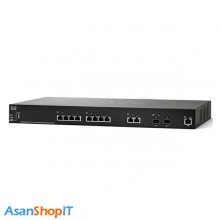 سوئیچ 12 پورت مدیریتی سیسکو مدل SG350XG-2F10 (کارکرده)