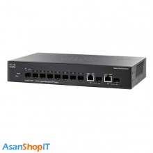 سوئیچ 10 پورت مدیریتی سیسکو مدل SG350-10SFP (کارکرده)