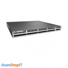 سوئیچ 24 پورت سیسکو مدل WS-C3850-24S-S (کارکرده)