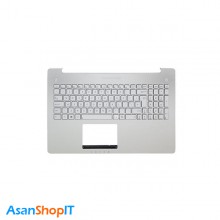 کیبورد لپ تاپ ایسوس N550 نقره ای با قاب C با بک لایت