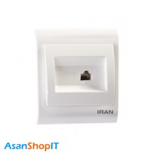پریز شبکه تک سوکت CAT6 ایران الکتریک