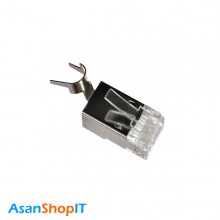 سوکت شبکه نقره ای شانه دار CAT7 STP