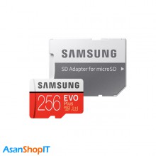 کارت حافظه میکرو اس دی سامسونگ مدل EVO Plus 256GB U3 MicroSDXC همراه با آداپتور