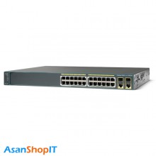 سوئیچ 24 پورت سیسکو مدل WS-C2960-24PC-L (کارکرده)