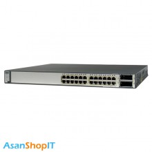 سوئیچ 24 پورت سیسکو مدل WS-3750E-24PD-S/E (کارکرده)