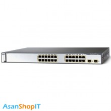 سوئیچ 24 پورت سیسکو مدل WS-C3750-24PS-S (کارکرده)