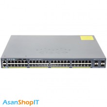 سوئیچ 48 پورت سیسکو مدل WS-C2960X-48FPS-L (کارکرده)