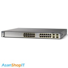 سوئیچ 24 پورت سیسکو مدل WS-C3750G-24TS-S1U (کارکرده)