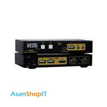 کی وی ام سوئیچ 2 پورت HDMI کی نت پلاس مدل KP-SWKH402