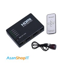 سوئیچ 5 پورت HDMI وی نت مدل V-SWHD1405  همراه با ریموت کنترل