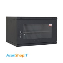 رک دیواری کبیر آلترو 6 یونیت عمق 40 درب فلزی با درب جانبی به همراه سینی و پاور