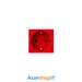 Red Electrical Socket, Screwless – Simin Alborz